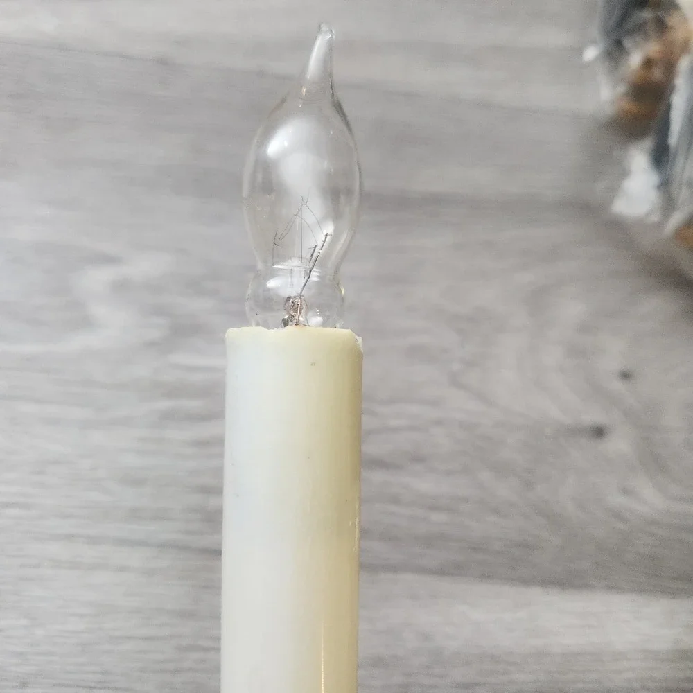 Vintage Lillian Vernon Electric Candle Lamp Set 6‎ Brass Base Christmas 882L00